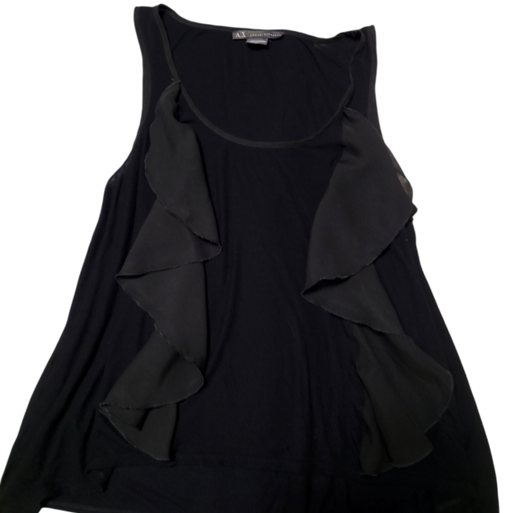 Armani Exchange Black Sleeveless Top